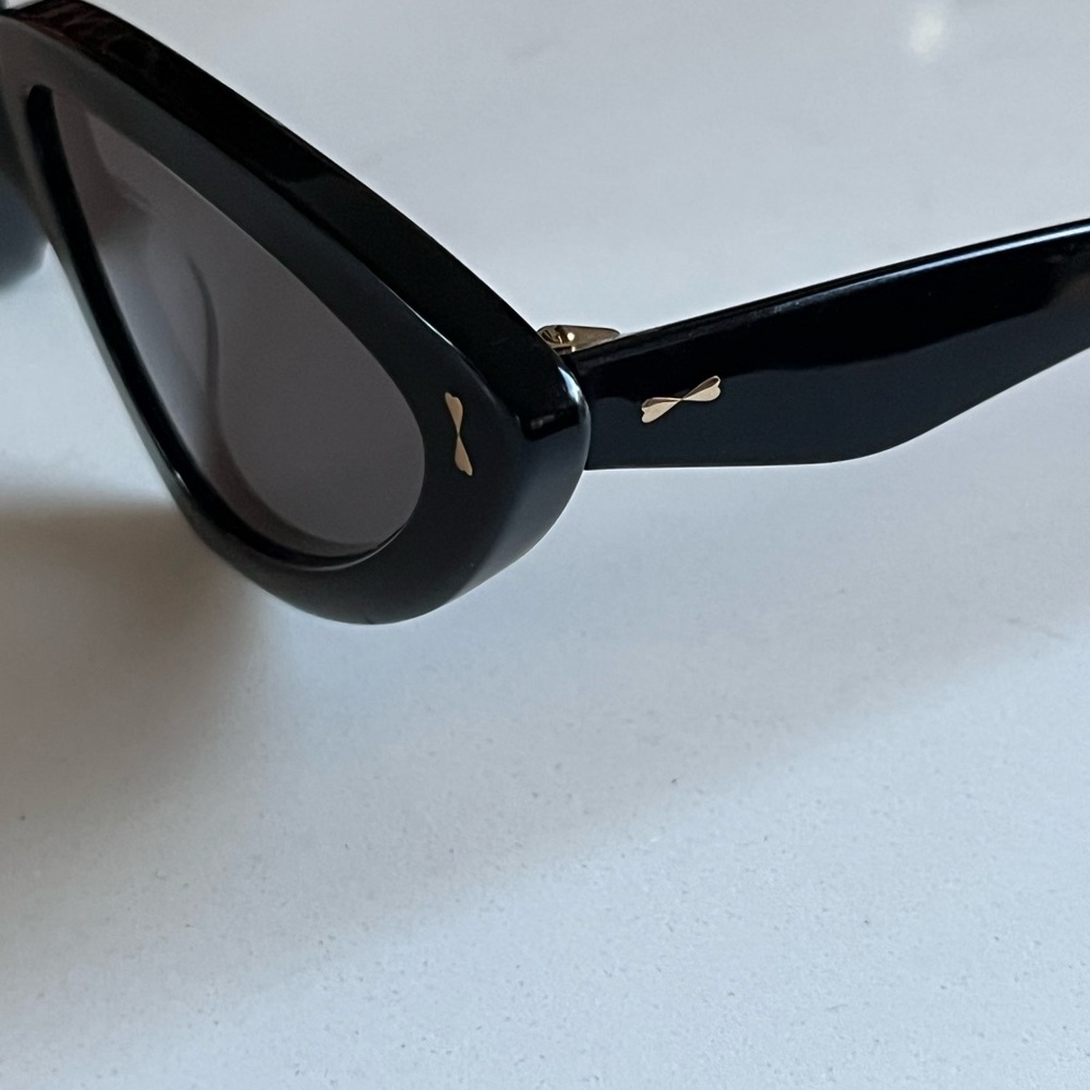 Zimmermann Verona Black Vintage Style Cat Eye Sunglasses Retail $280 - Picture 9 of 14